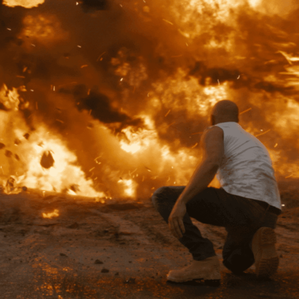 Scène d'exploison dans Fast and Furious 9